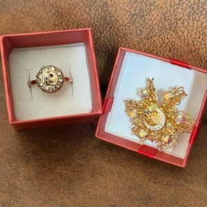 Vintage Daughters of Rebekah Ring and Brooch Set